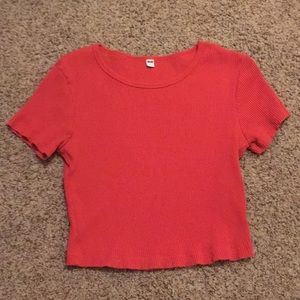 Uniqlo red cropped top